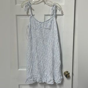 Blue floral Hollester dress, size L.